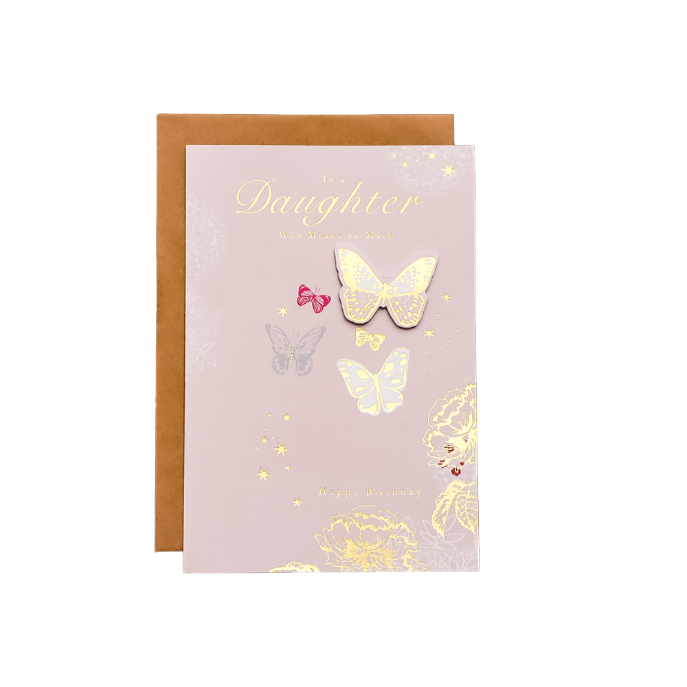 Butterfly Heartfelt Birthday Greeting Card for Daughter