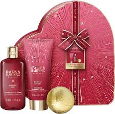 Baylis &amp; Harding Midnight Cherry Luxury Heart Keepsake Gift Box Gift Set-BH25MCMHRT
