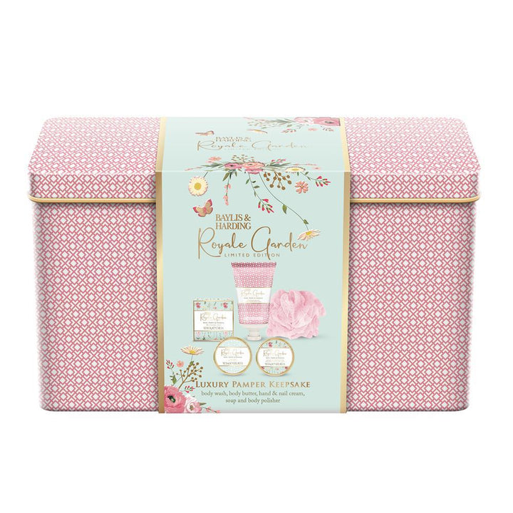 Baylis & Harding Royale Garden Rose, Poppy & Vanilla Luxury Pamper Keepsake Tin Gift Set