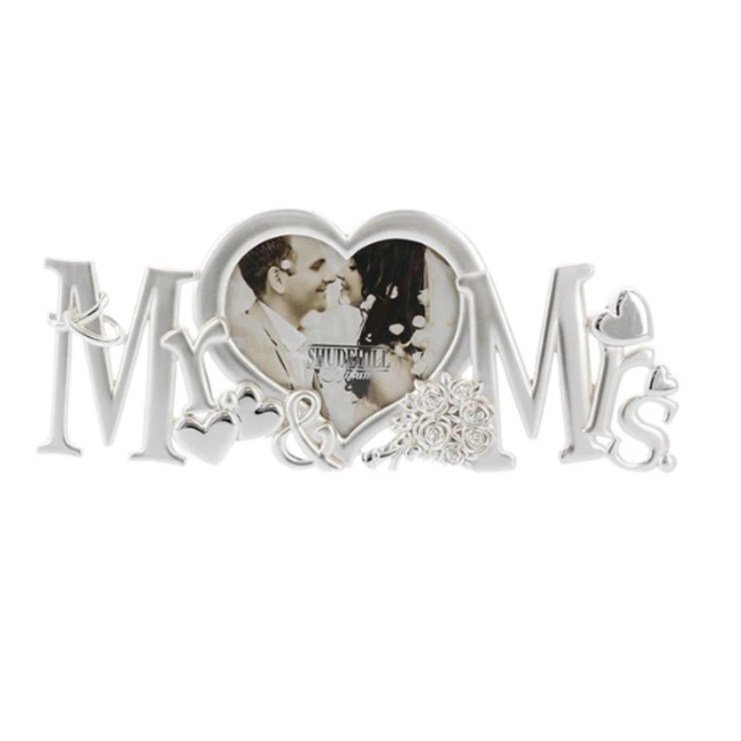 Letters Message Photo Frame Mr &amp; Mrs