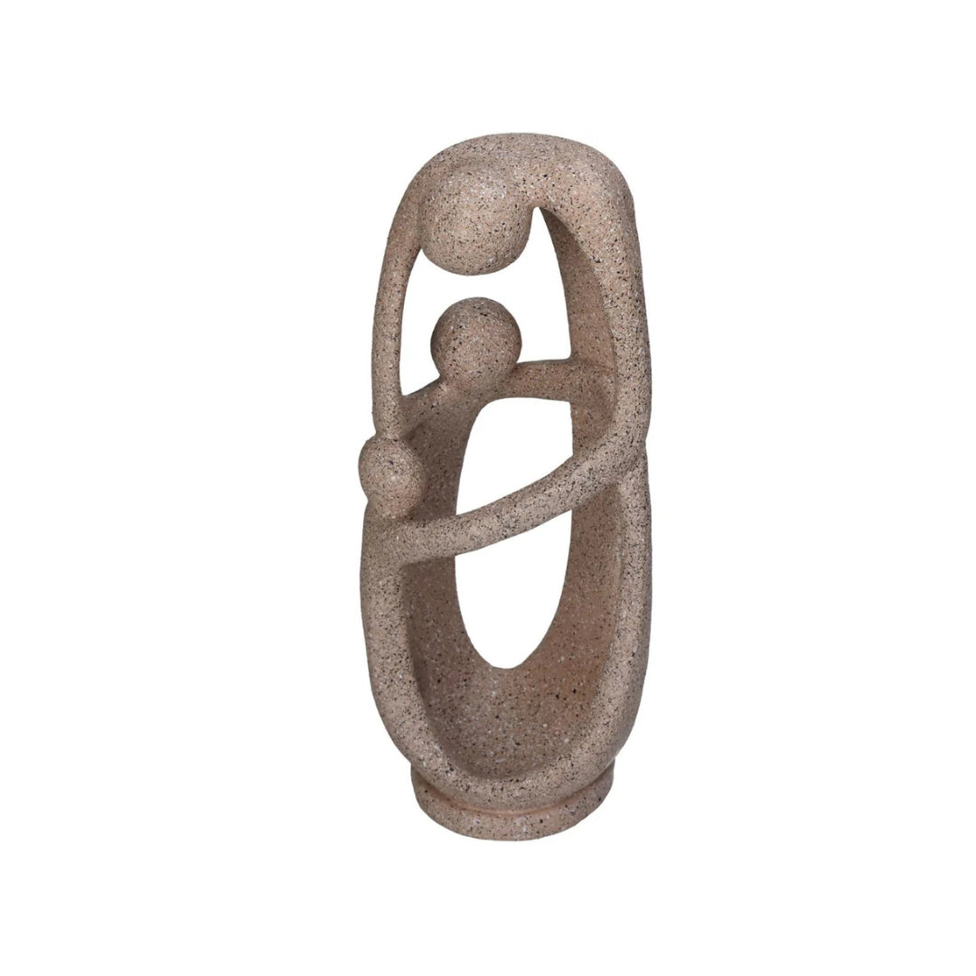 'People' Polyresin Antique Beige Decor 13x11x30