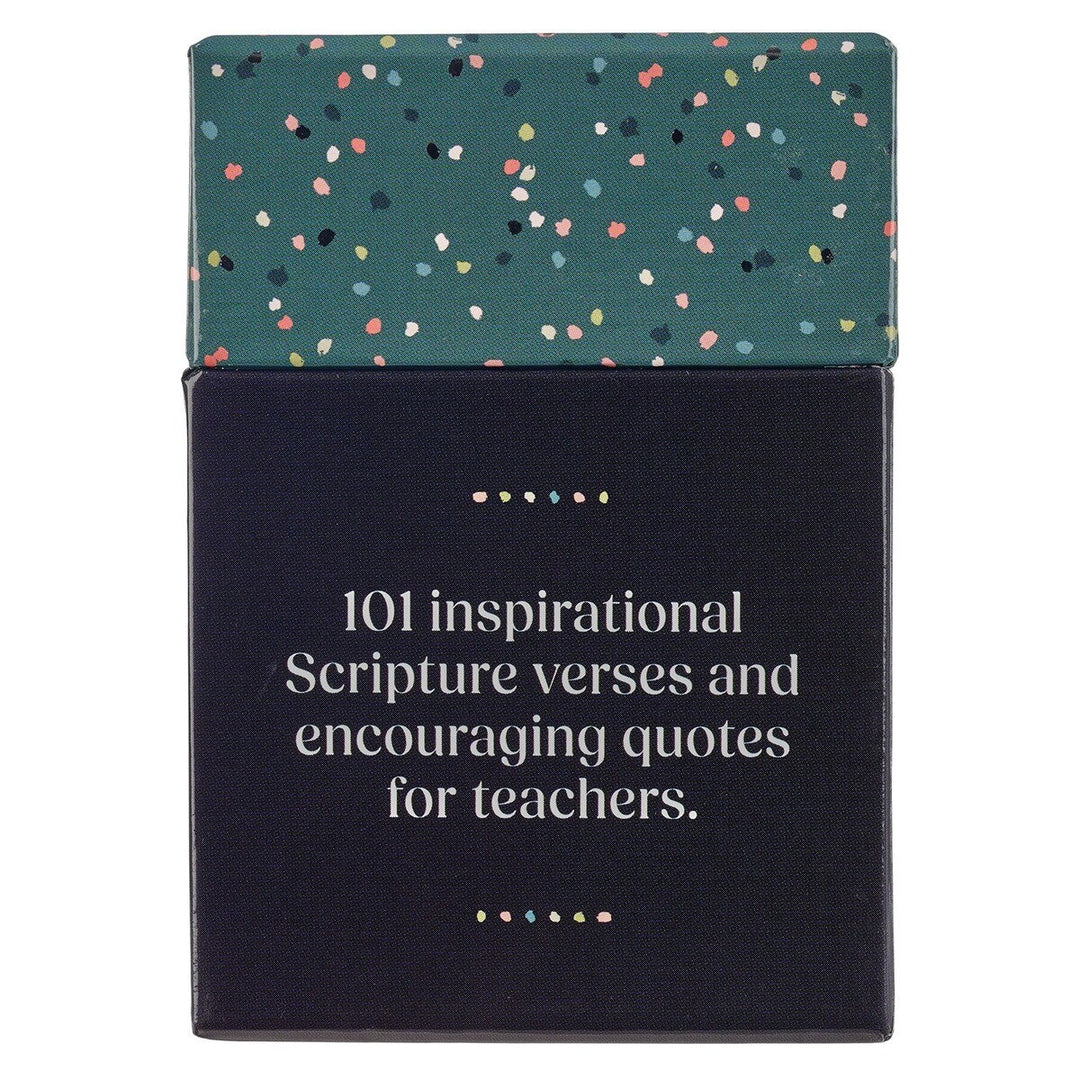 101 Blessings For A Great Teacher Teal Confetti Box of Blessings