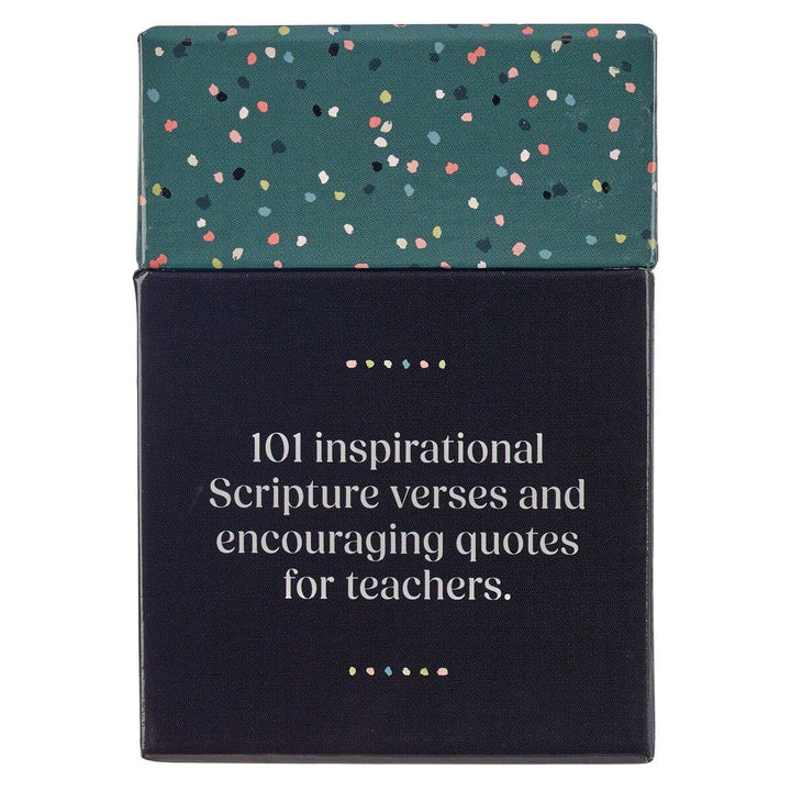 101 Blessings For A Great Teacher Teal Confetti Box of Blessings
