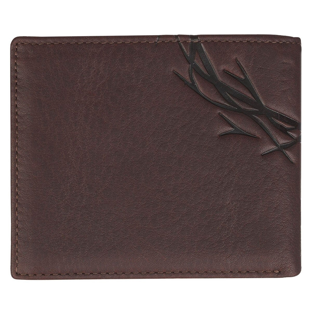 Crown of Thorns Espresso Brown Genuine Leather Wallet