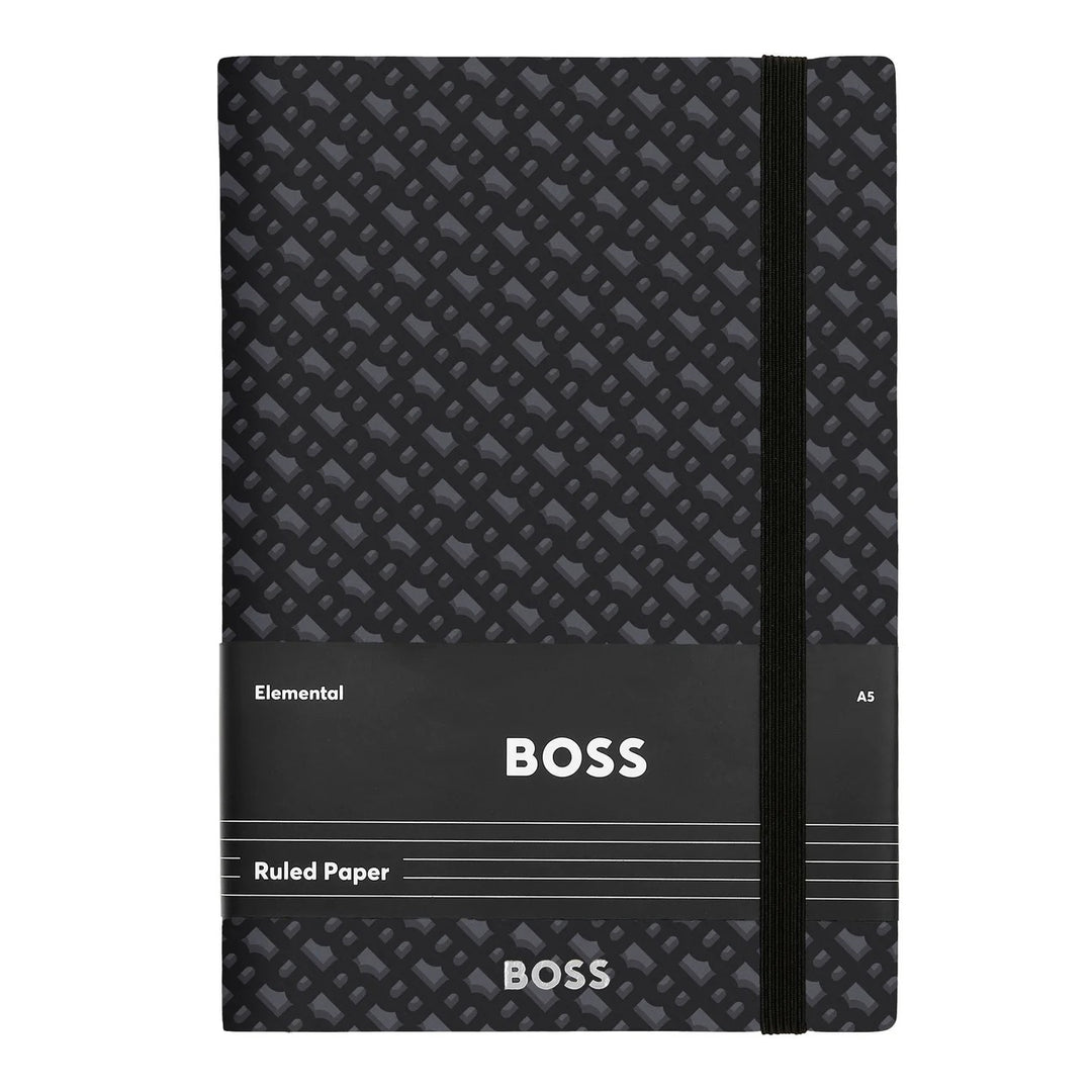 BOSS Elemental Monogram Grey A5 Notebook