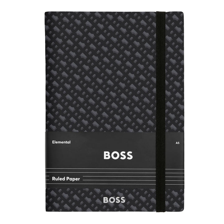 BOSS Elemental Monogram Grey A5 Notebook