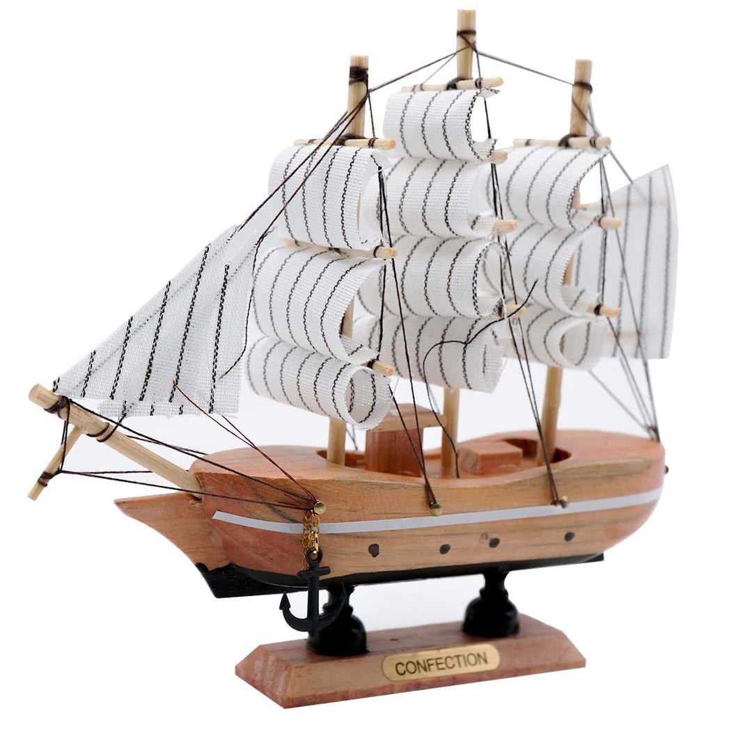 Handcrafted Wooden Sailing Ship Model 24cm