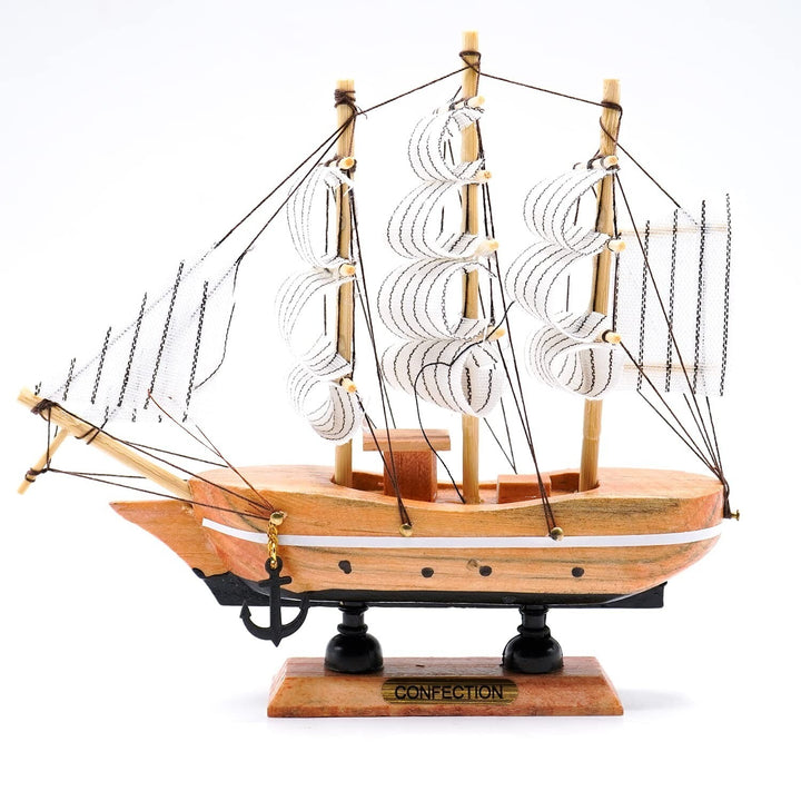 Handcrafted Wooden Sailing Ship Model 24cm