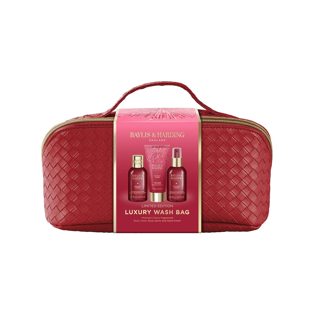 Baylis &amp; Harding Midnight Cherry Luxury Wash Bag Gift