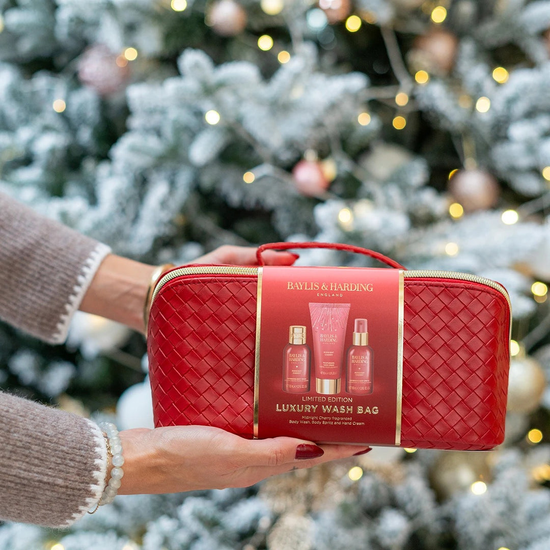 Baylis &amp; Harding Midnight Cherry Luxury Wash Bag Gift