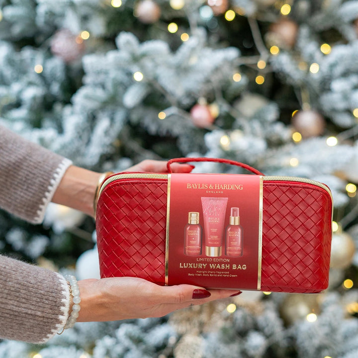 Baylis &amp; Harding Midnight Cherry Luxury Wash Bag Gift