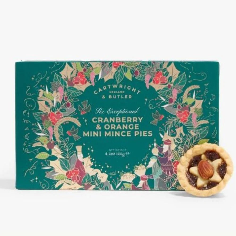 Cartwright &amp; Butler Cranberry &amp; Orange Mini Mince Pies (120g)
