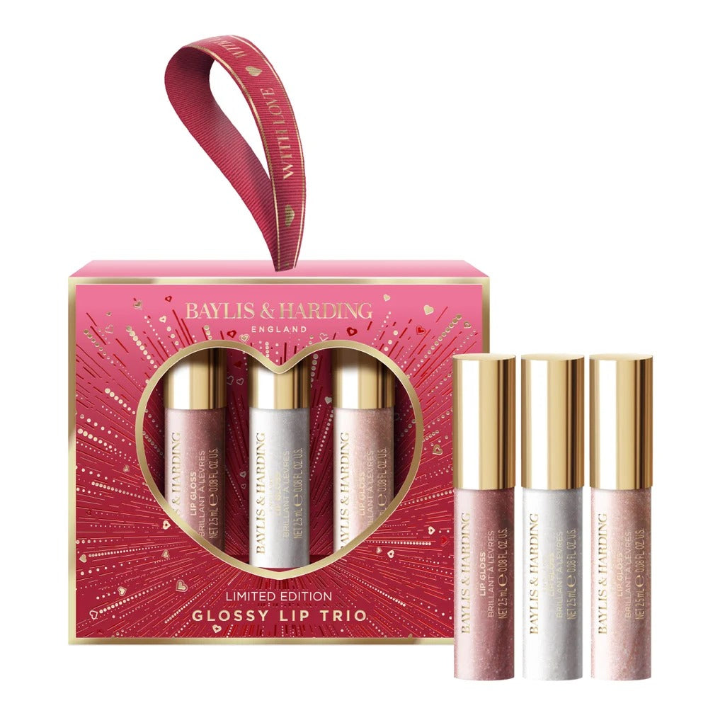 Baylis &amp; Harding Midnight Cherry Glossy Lip Trio Gift Set