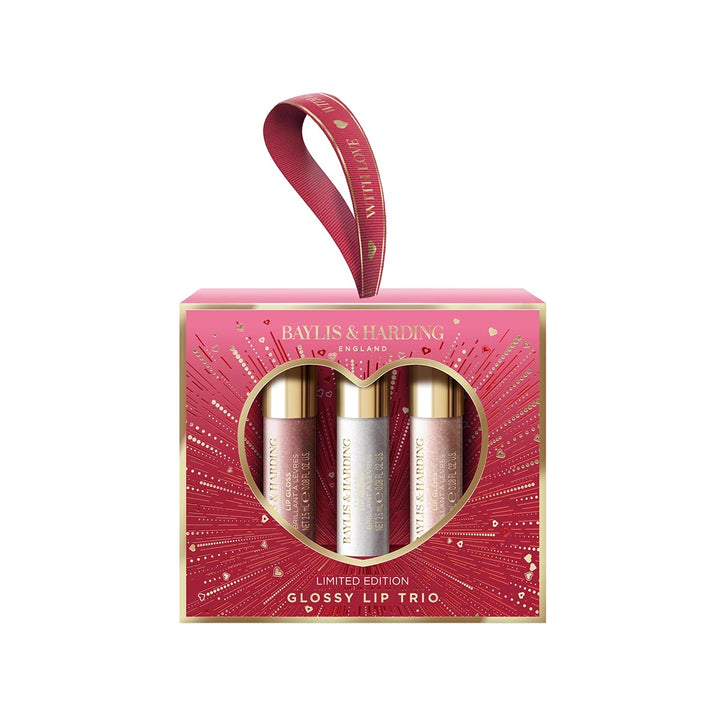 Baylis &amp; Harding Midnight Cherry Glossy Lip Trio Gift Set