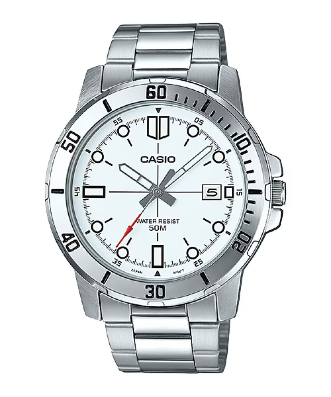 Casio Enticer MTP-VD01D-7EV Silver Stainless Steel Watch