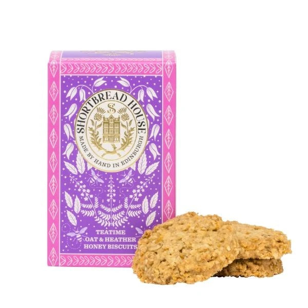 Shortbread House of Edinburgh Teatime Oat &amp; Heather Honey Biscuits (140g)