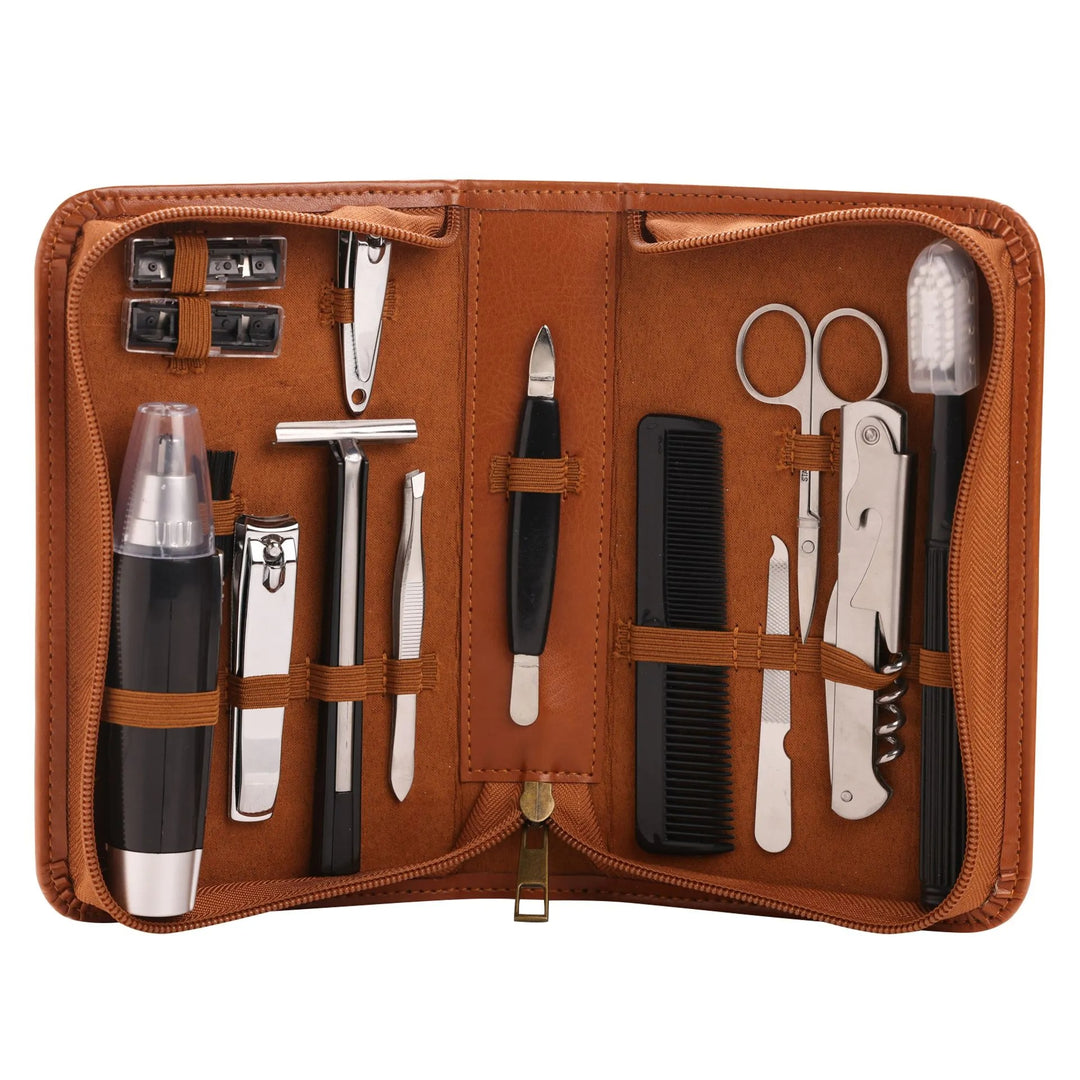 Harvey Makin 12pc Grooming Travel Set - Tan