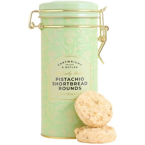 Cartwright &amp; Butler Pistachio Shortbread Rounds (150g Tin)