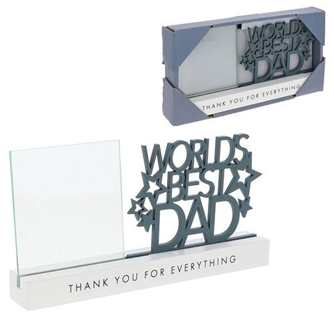 The "World's Best Dad" Caption Photo Frame