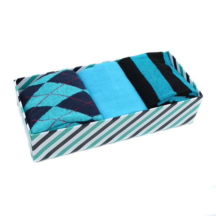 Fancy Multi Colored Socks Striped Gift Box