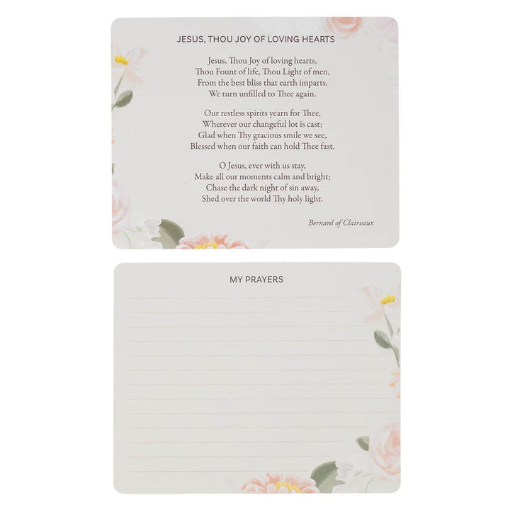 My Prayers "He Restores My Soul" Sage Floral Prayer Tin