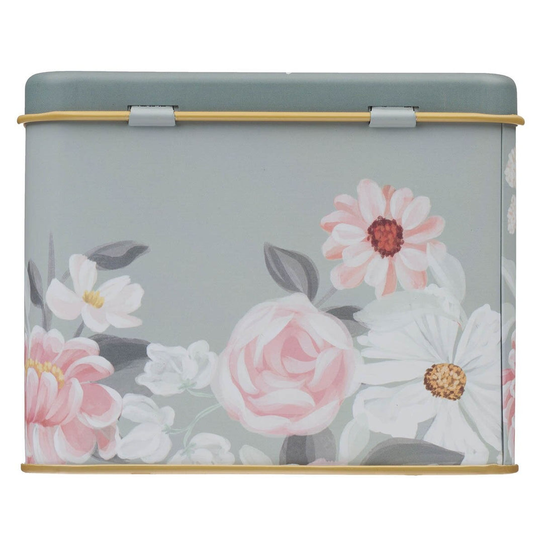 My Prayers "He Restores My Soul" Sage Floral Prayer Tin