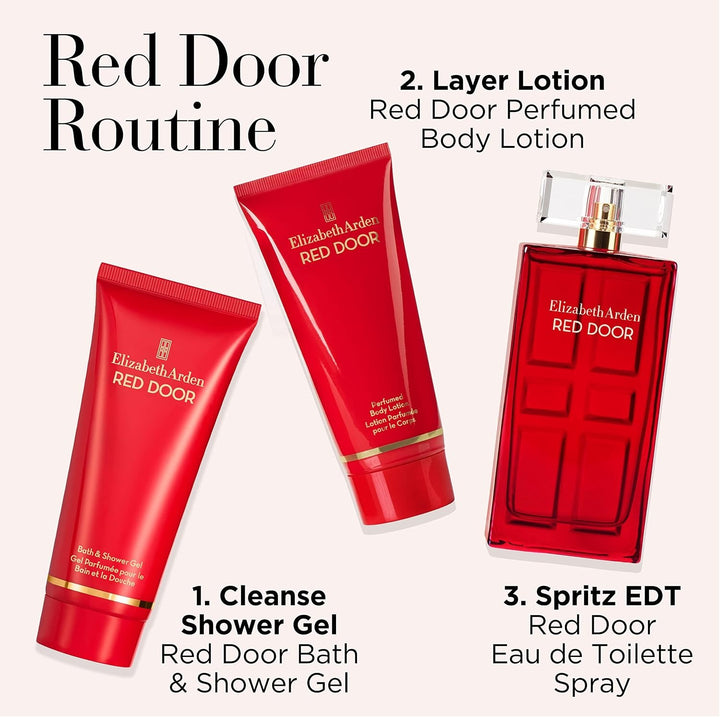 Elizabeth Arden Red Door EDT 100ml (3 Pieces) Female Gift Set Perfume