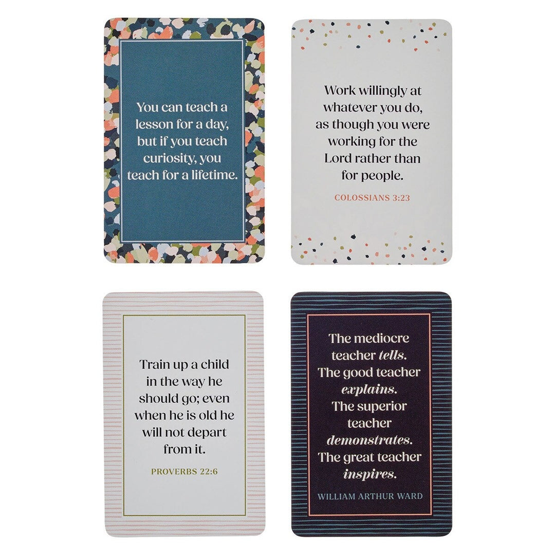 101 Blessings For A Great Teacher Teal Confetti Box of Blessings