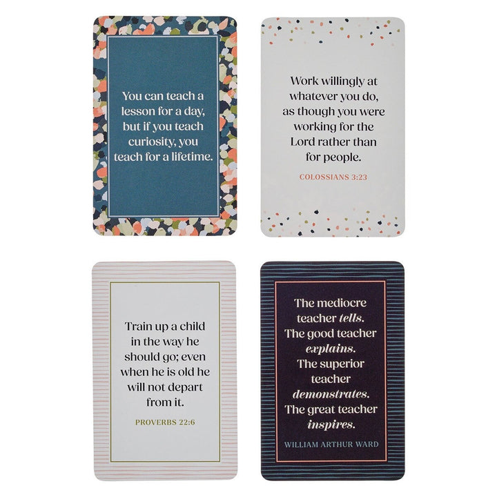 101 Blessings For A Great Teacher Teal Confetti Box of Blessings