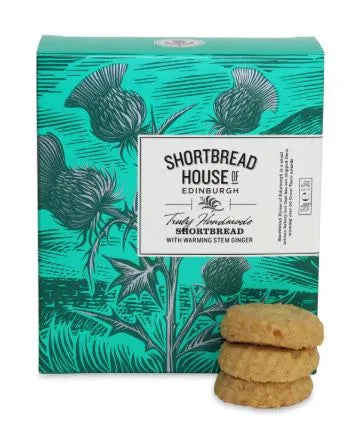 Shortbread House Stem Ginger Shortbread Biscuit in Carton/ 150g-M150G