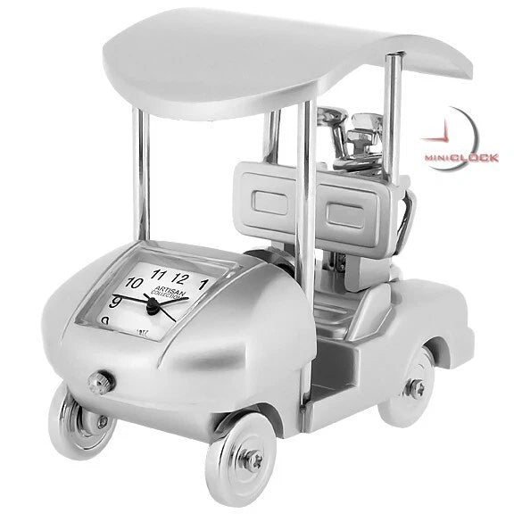 Silver Golfing Desk Clock-370