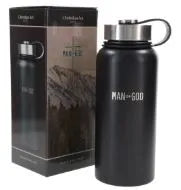 FLS165-Water Bottle SS Black Man of God