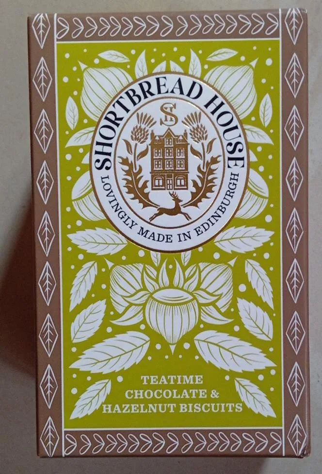 Shortbread House Teatime Chocolate & Hazelnut Biscuit In Carton 140g-RB140HC