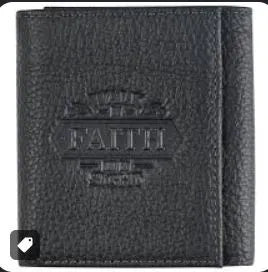 CAG Black Walk by Faith Genuine Leather Wallet-WT136