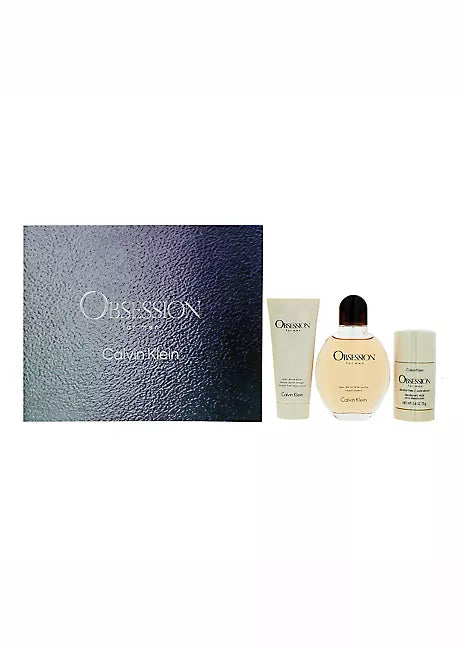 Calvin Klein Obsession EDT 100ml 3 Piece Male Gift Set Perfume