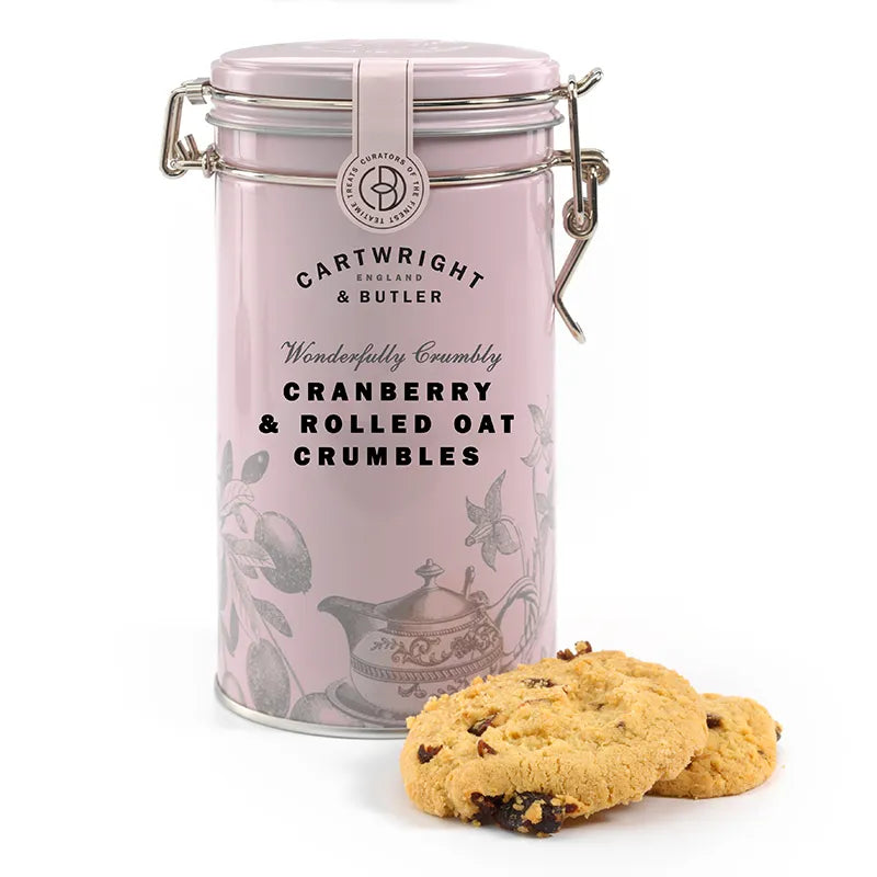 Cartwright & Butler Cranberry & Rolled Oat Crumbles Biscuits In Tin/200g-4853