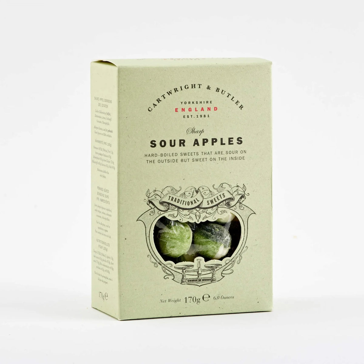 Cartwright & Butler Sour Apple Sweets in Carton / 170g-4696