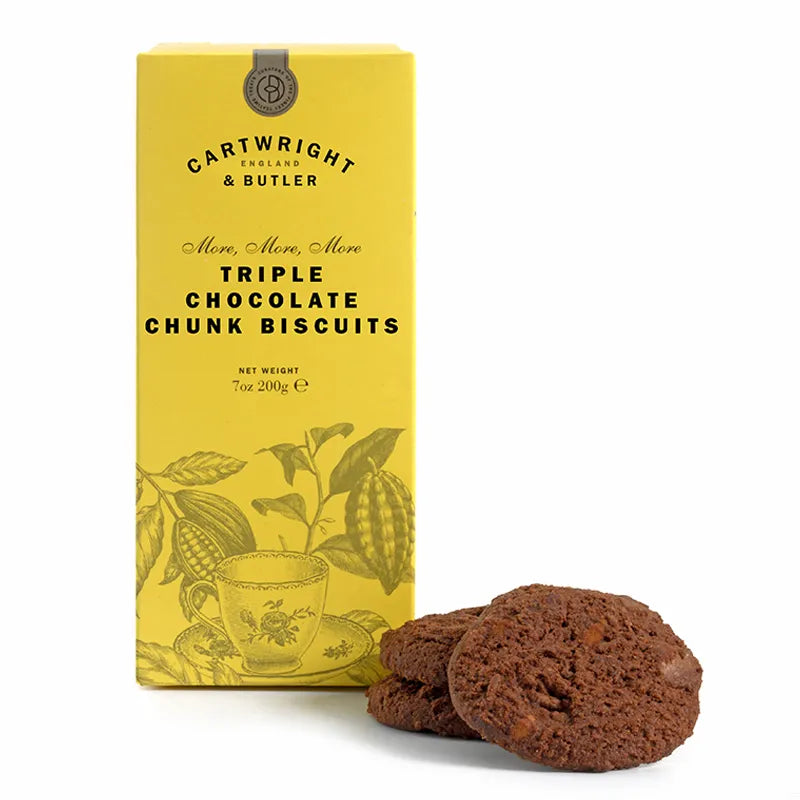 Cartwright & Butler Triple Chocolate Chunk Biscuits In Carton/200g-4674