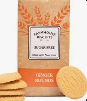 Farmhouse Ginger biscuits Sugar Free 150g