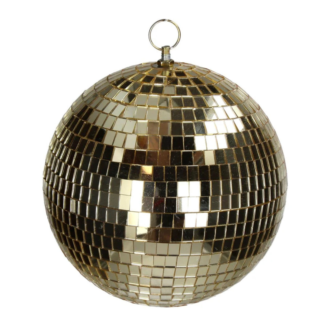 Ornament Disco Ball Gold 20x20x22cm