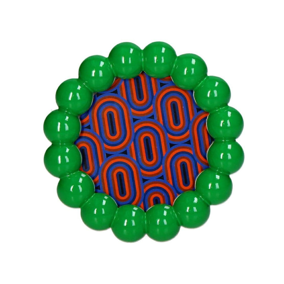 Kersten Round Polyresin 10cm x 10cm Photo Frame- Green