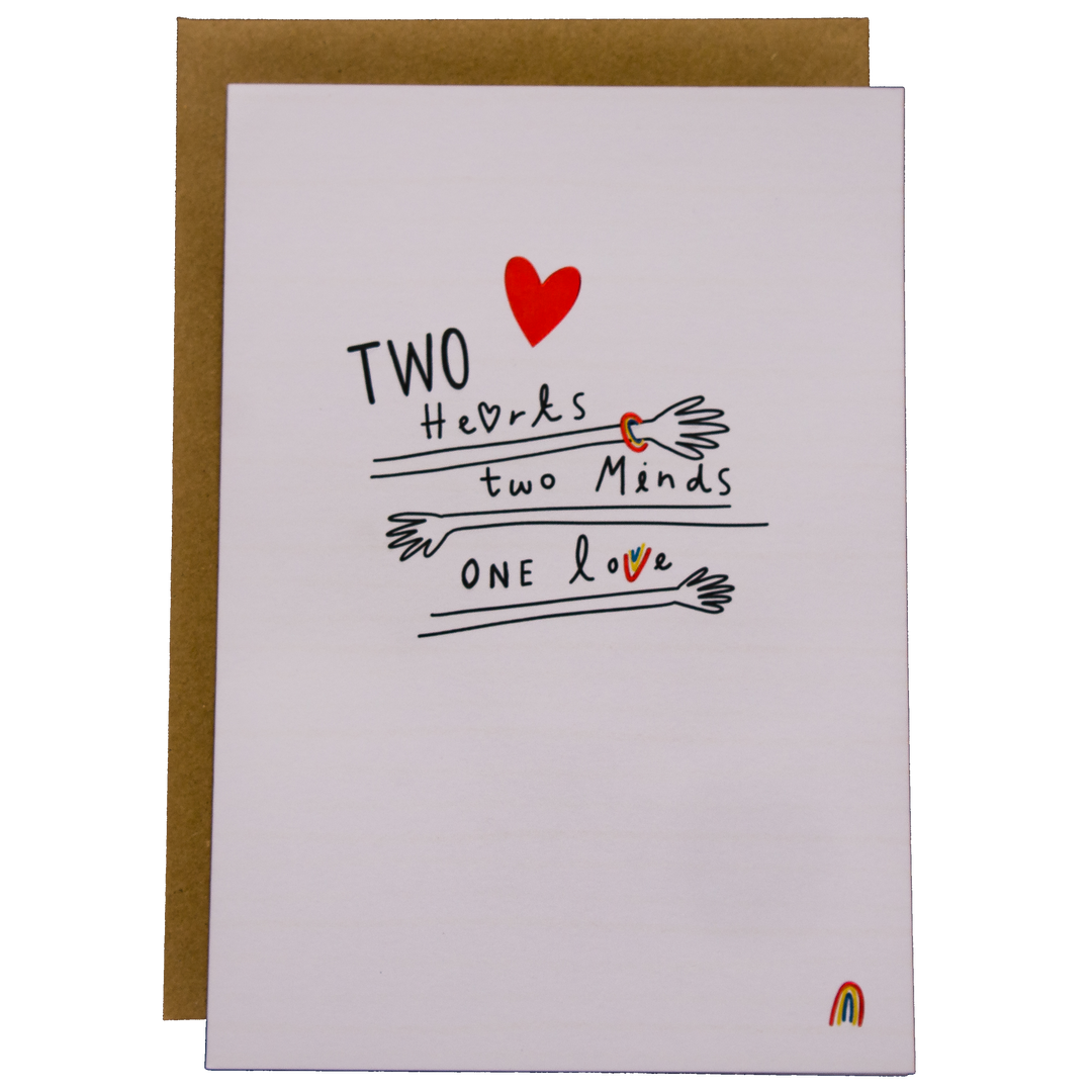 Greeting Card- Two Hearts Two Minds