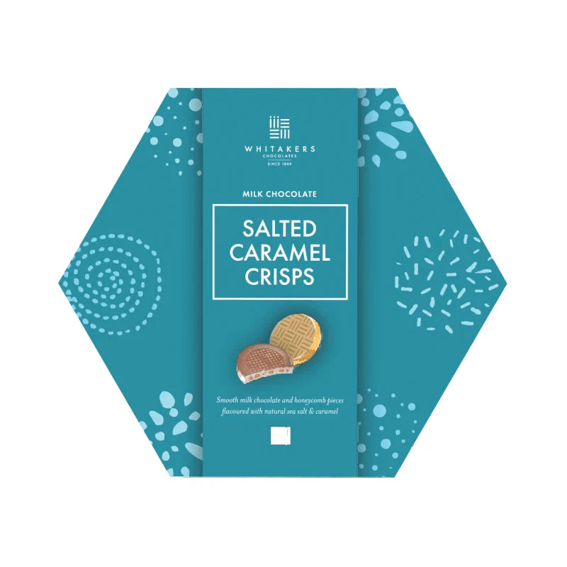 Whitakers Milk Chocolate Salted Caramel Honeycomb Crisps- 165g