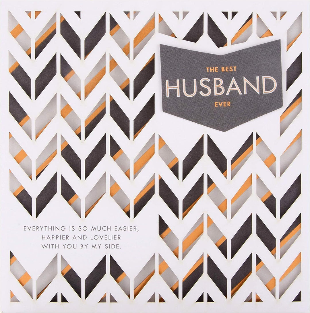 Geometric Design Husband Birthday Card