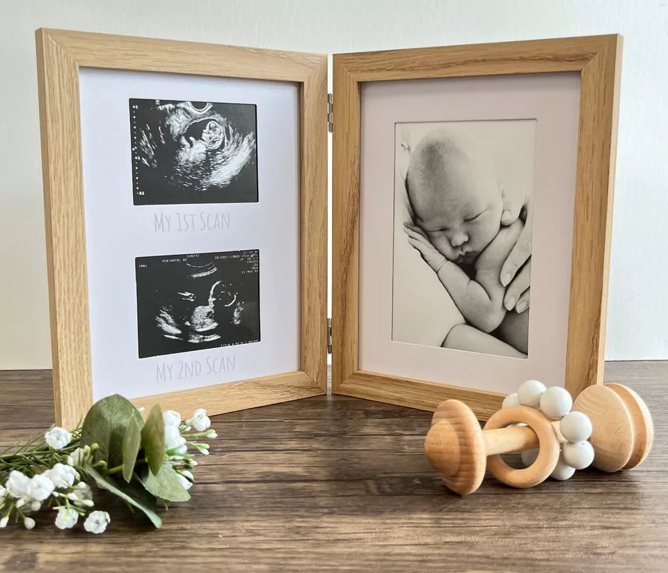 Baby Wooden 3 Aperture Photo Frame