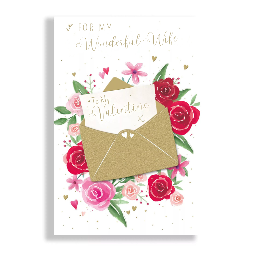 Prelude Wife Floral Valentine Greeting Card