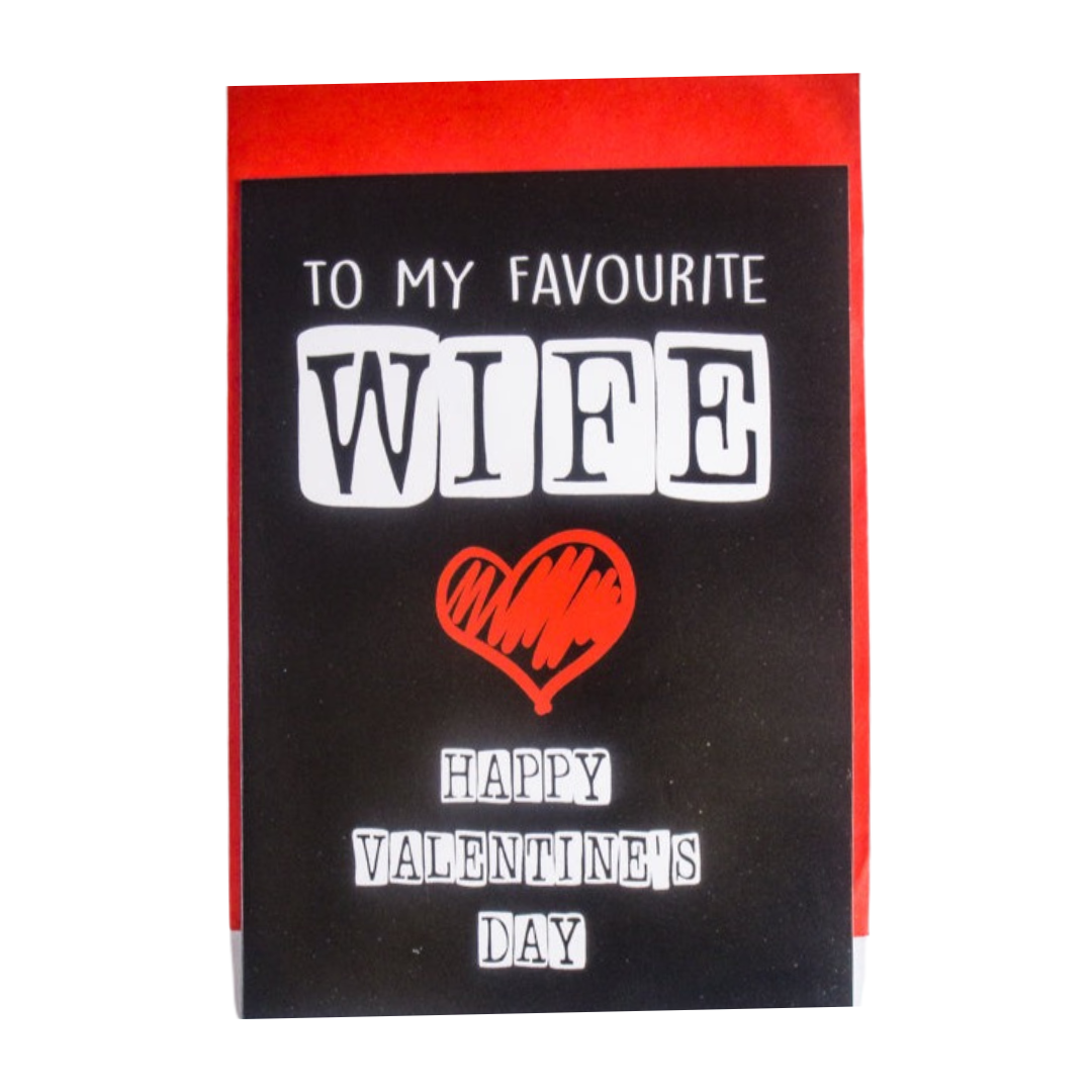 To My Favourite Wife-Open Valentine Greeting Card