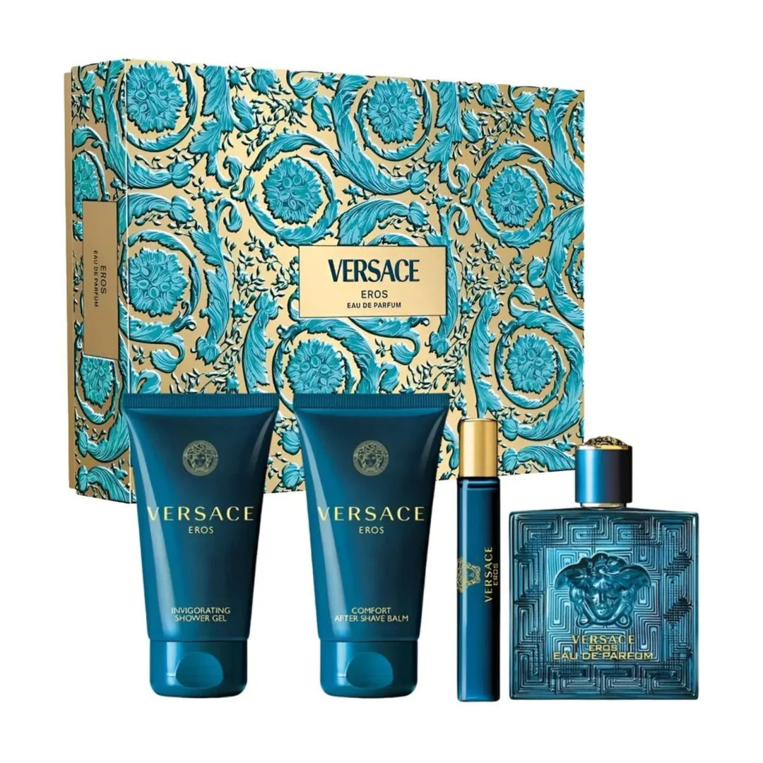 Versace Eros EDP 100ml 4 Piece Male Gift Set