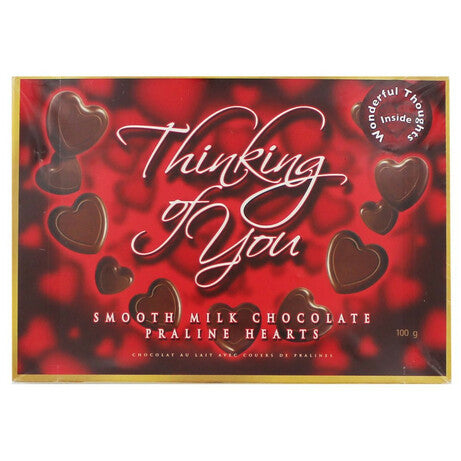 Thinking of You Milk Chocolate Praline Hearts- 100g