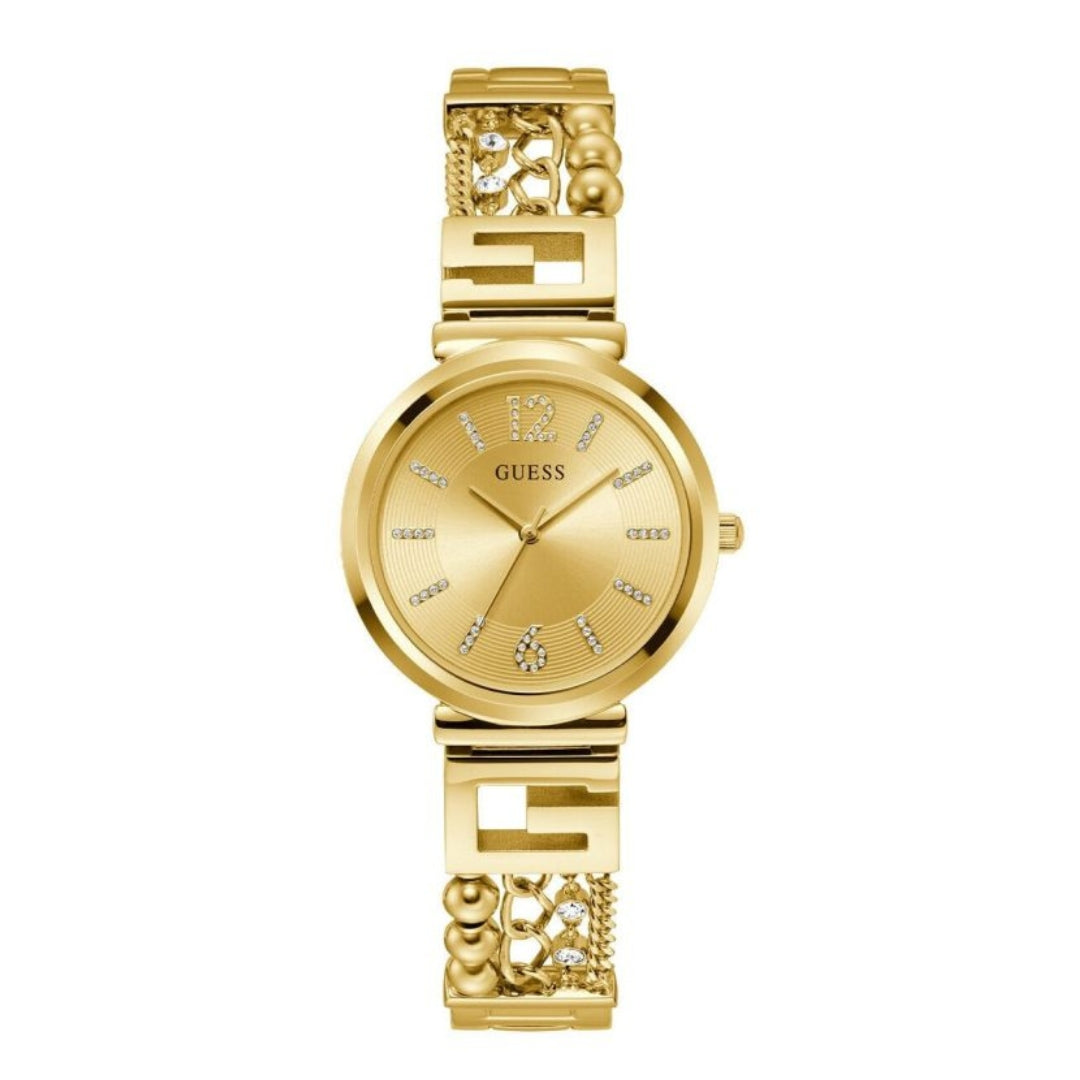 Guess Gold Tone Analog Dial Female Watch